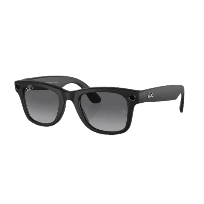 Умные очки RayBan Wayfarer M (2-е поколение), матовая черная оправа/линзы графитовый градиент